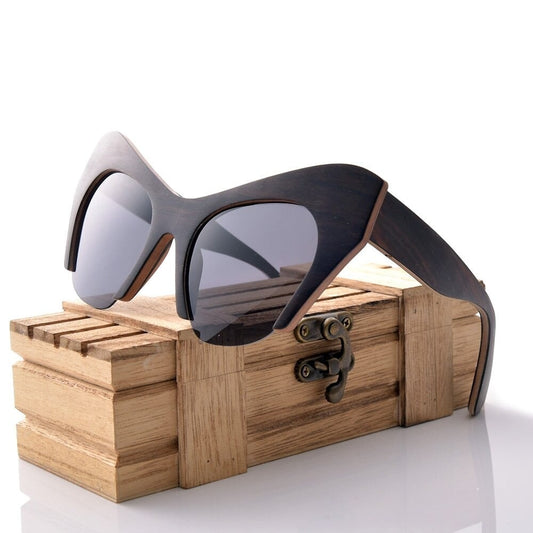 Wooden Acute Angle Sunglasses【BJ0518】