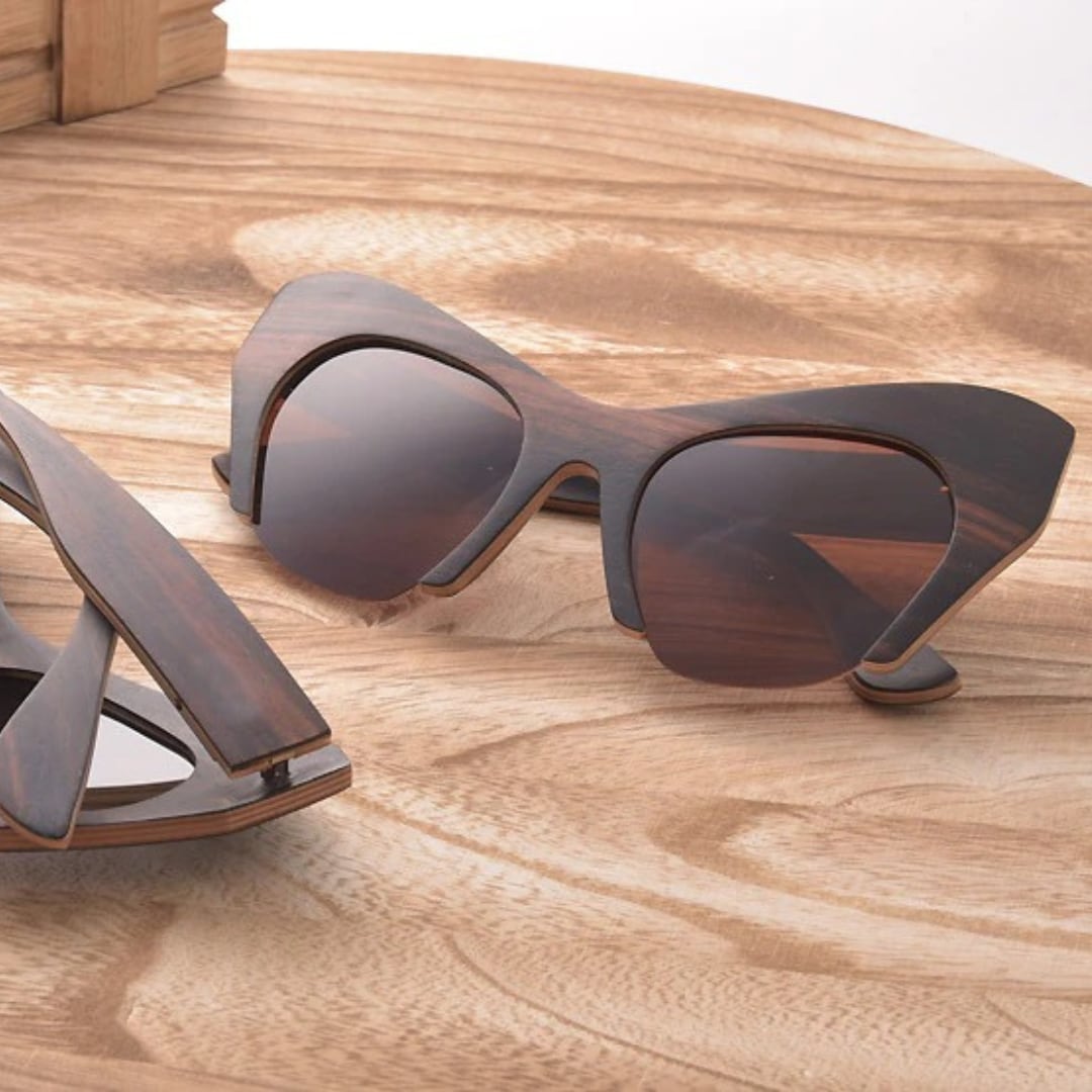 Wooden Acute Angle Sunglasses【BJ0518】