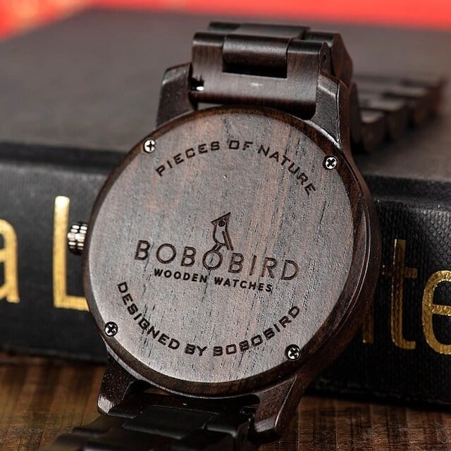 [3atm] Wooden watch - Number Spin【BJ0124】