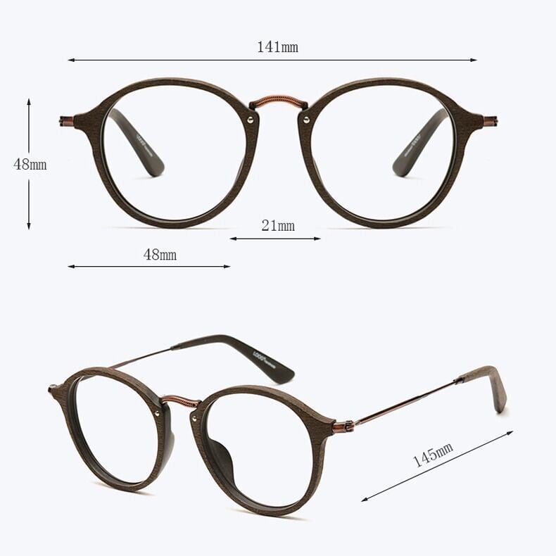 Vintage Wood grain Glasses【BJ2560】