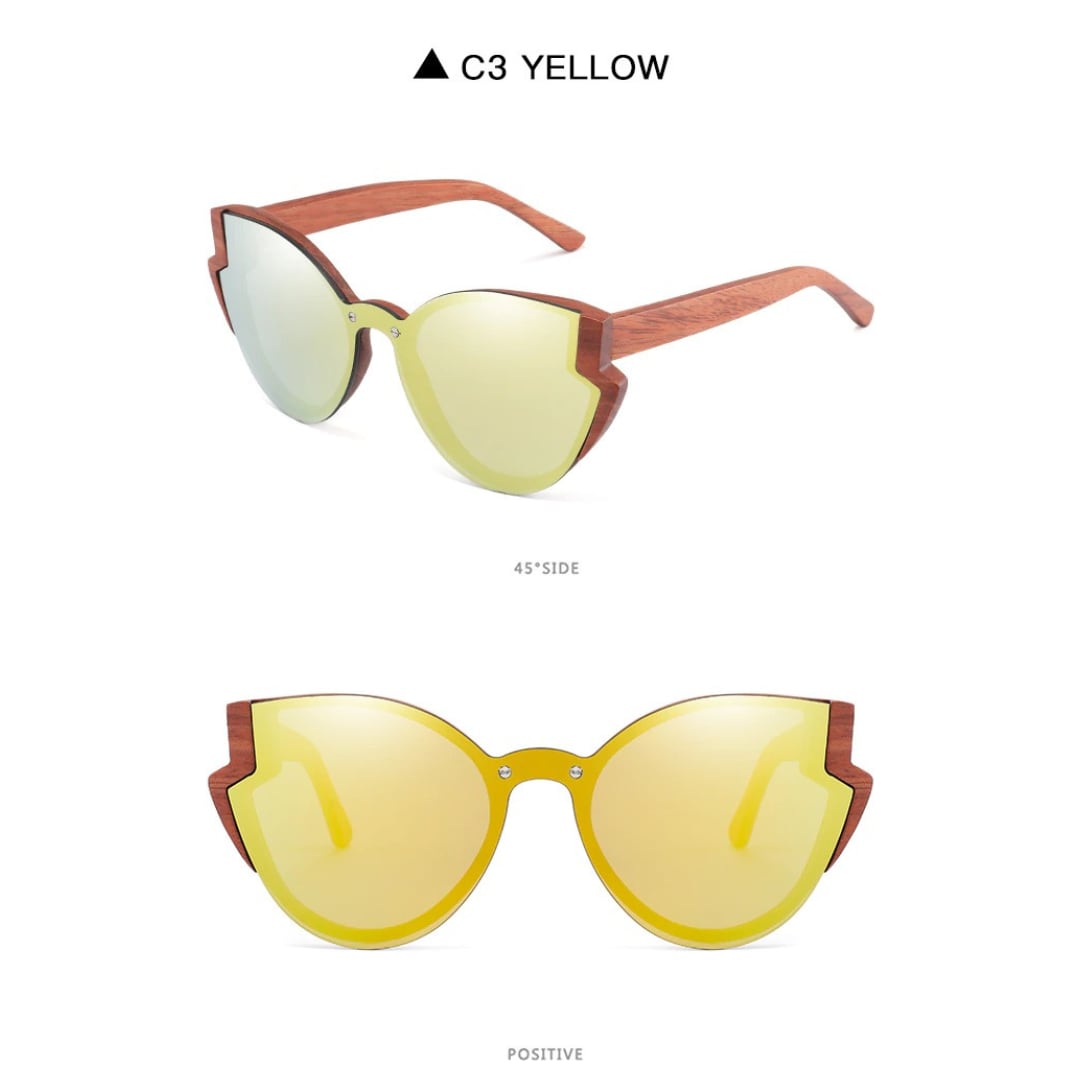 Stylish Wood Butterfly Frame Sunglasses【BJ0525】
