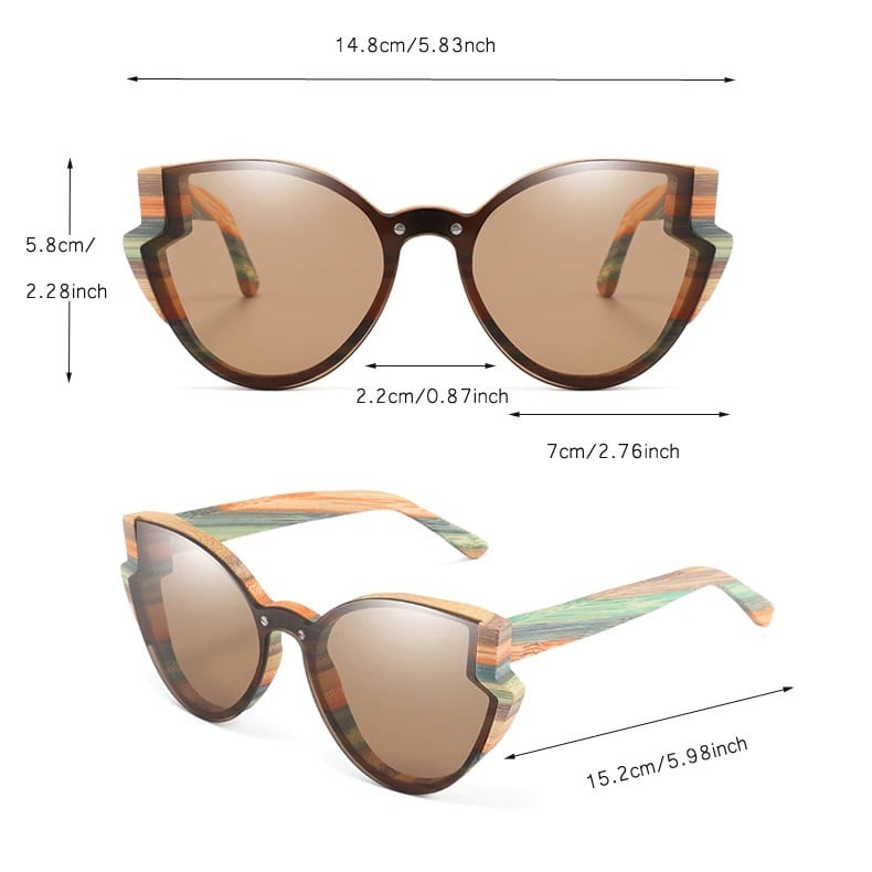 Stylish Wood Butterfly Frame Sunglasses【BJ0525】