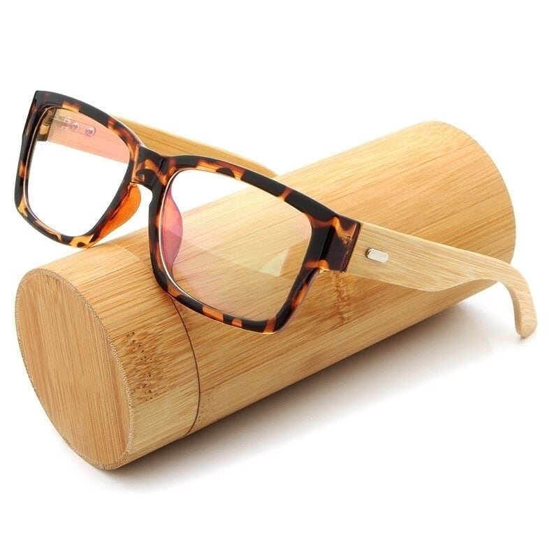 Bamboo And Acetate Square Sunglasses【BJ0535】