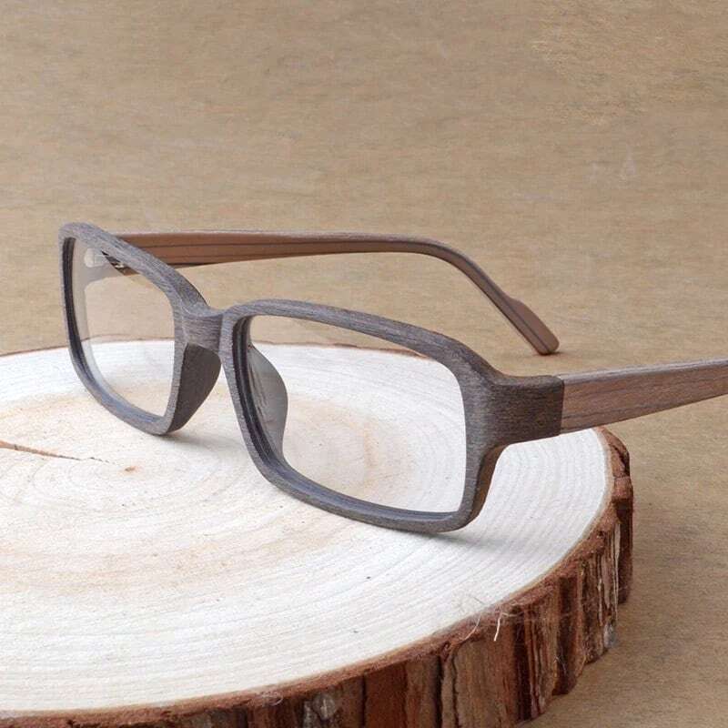 Wood grain glasses - Square（木目のスクエアメガネ）【BJ0075】