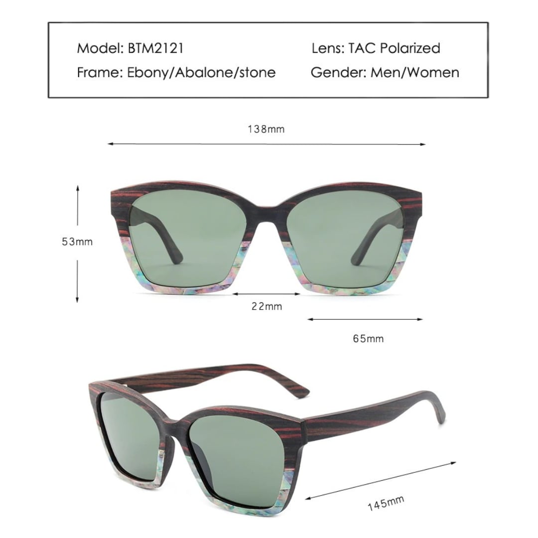 Two Materials Frame Wood Sunglasses【BJ0531】