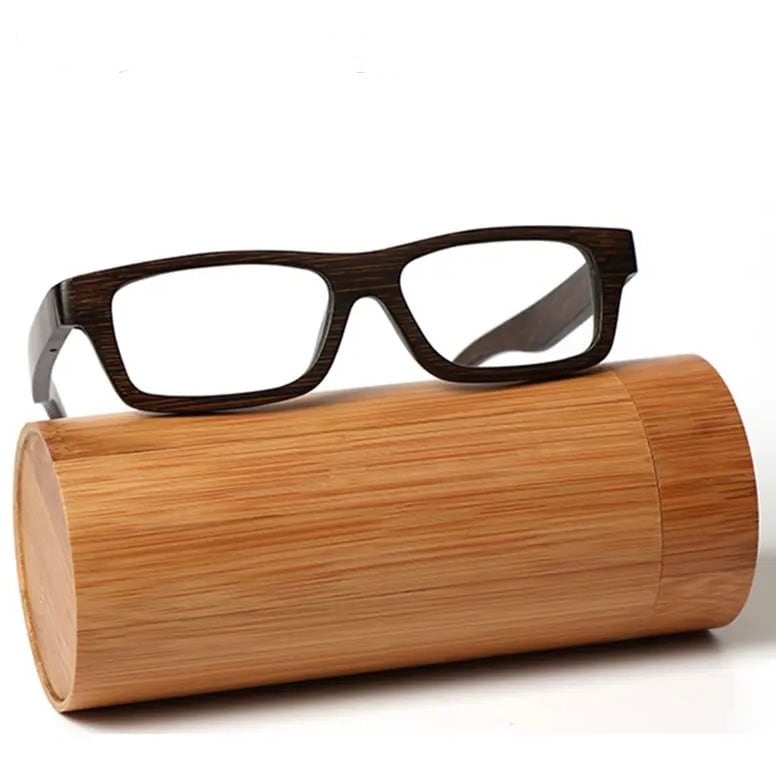 Black Bamboo Square Glasses【BJ0557】