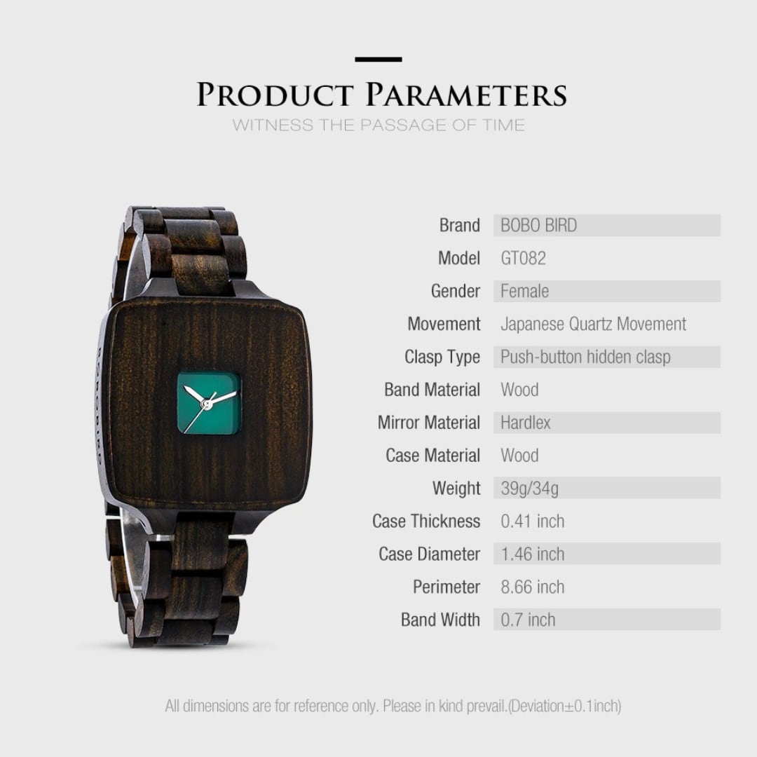 Fashionable Wood Square Watch【BJ0545】
