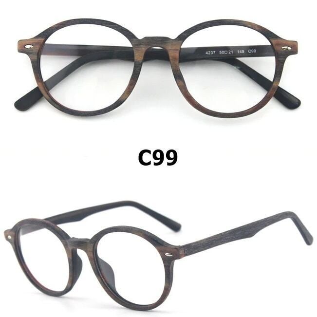 Wood grain glasses - Boston（木目のボストンメガネ）【BJ0129】