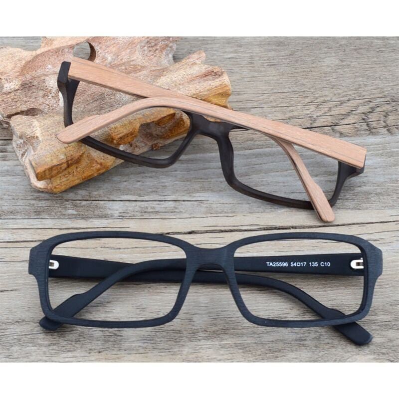 Wood grain glasses - Square（木目のスクエアメガネ）【BJ0075】