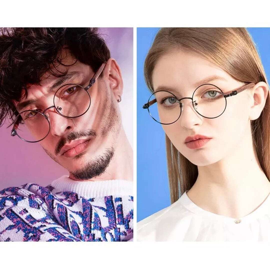 Wooden temple "MARU" Megane（木製テンプルの丸メガネ）【BJ0197】