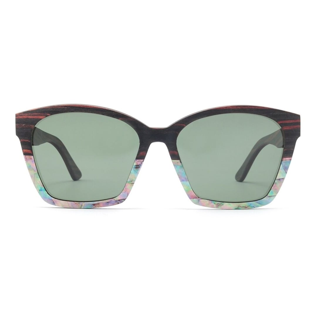 Two Materials Frame Wood Sunglasses【BJ0531】