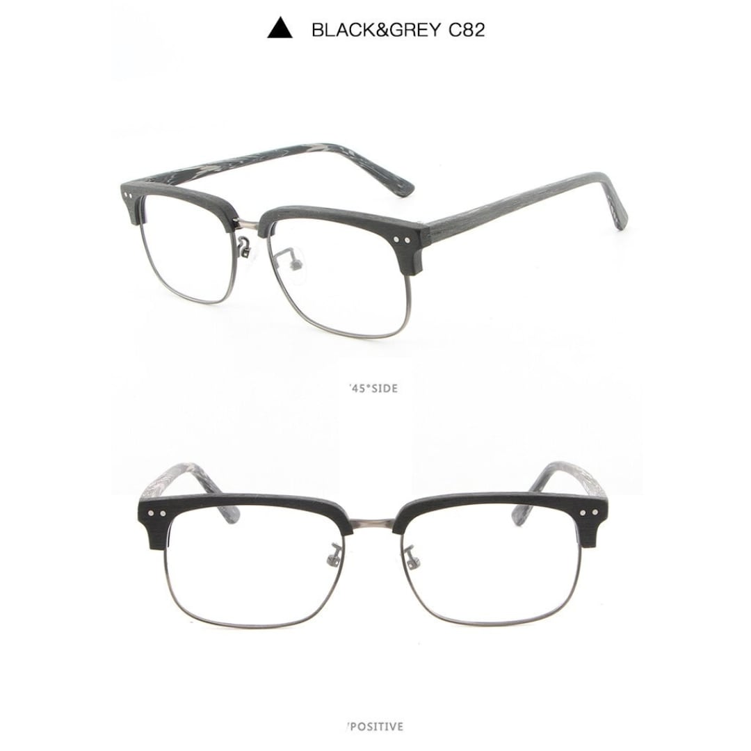 Wood grain Upper Edge Glasses【BJ0516】