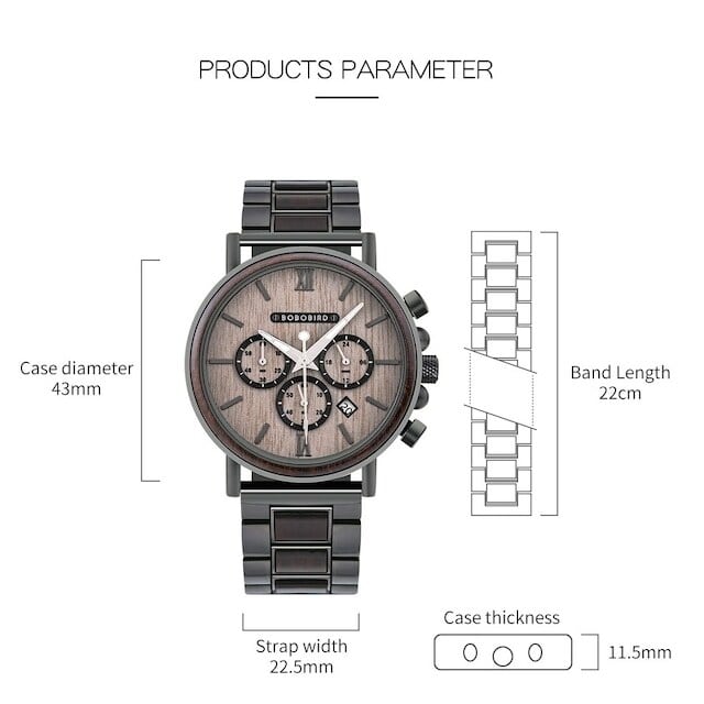[5atm] Wooden watch - Sacred Snow rage【BJ2207】