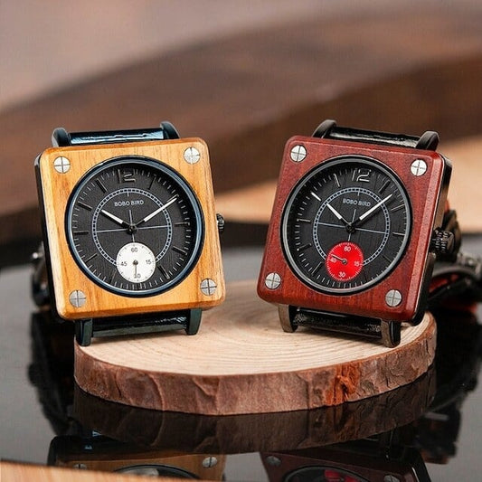 Wooden watch - Square Bread【BJ0106】
