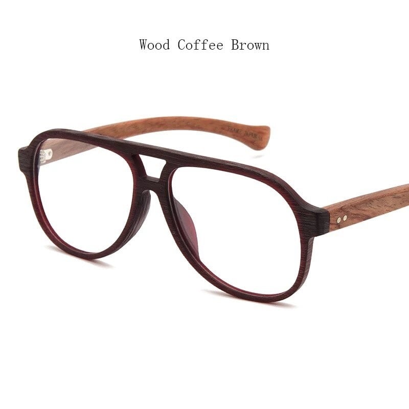 Wood Oversized Oblong Glasses【BJ0513】