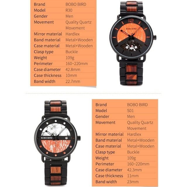 [3atm] Wooden watch - Frontier Nature【BJ2141】