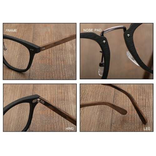 Wood grain glasses - Wellington（木目のウェリントンメガネ）【BJ0126】