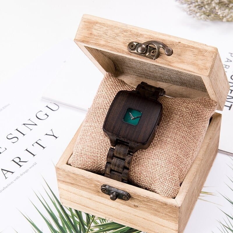 Fashionable Wood Square Watch【BJ0545】