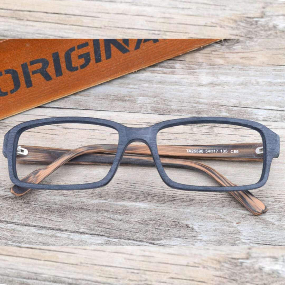 Wood grain glasses - Square（木目のスクエアメガネ）【BJ0075】