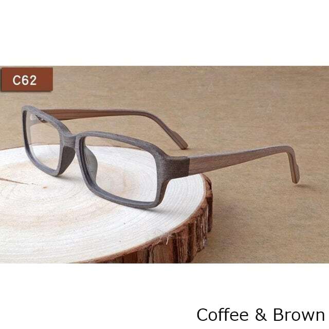 Wood grain glasses - Square（木目のスクエアメガネ）【BJ0075】