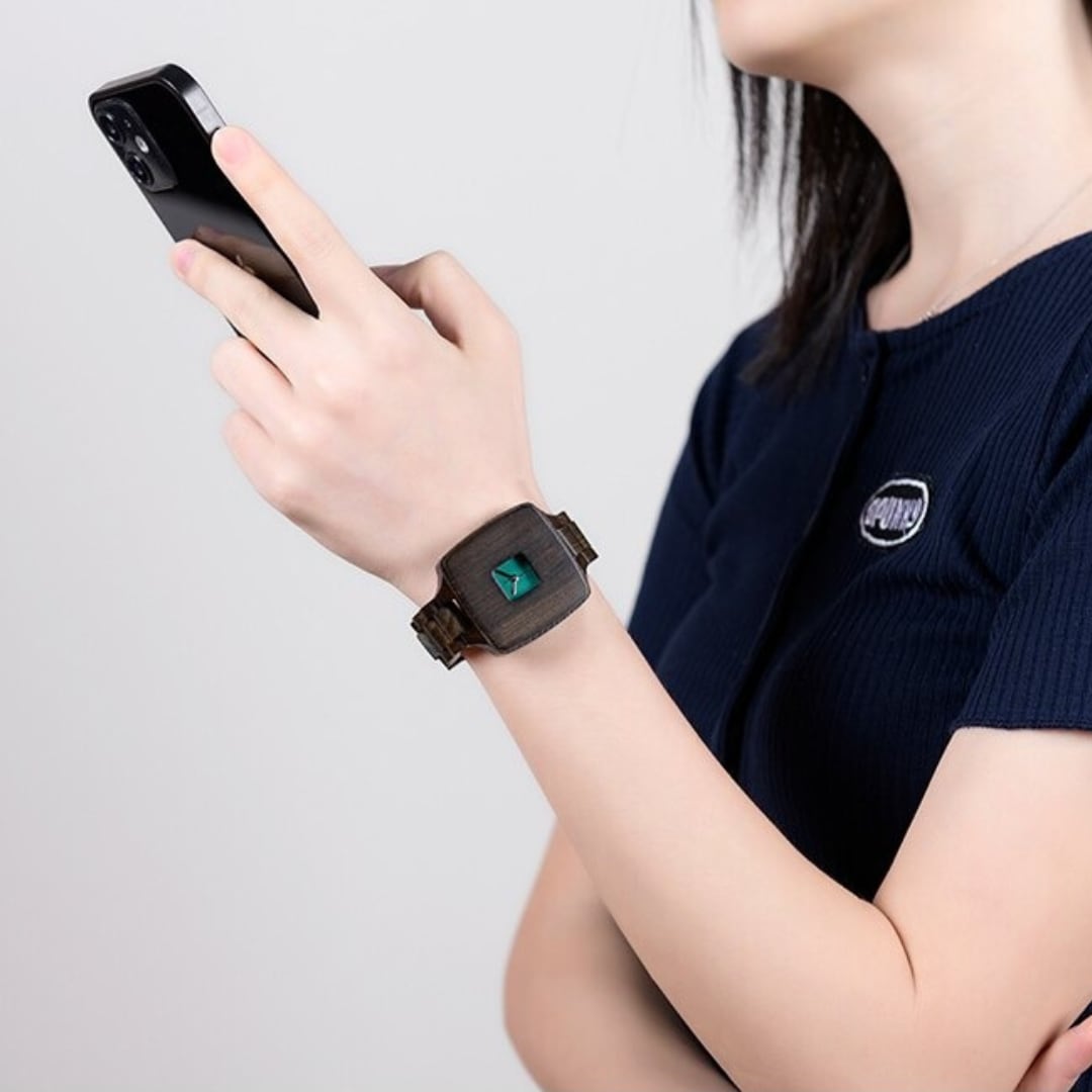 Fashionable Wood Square Watch【BJ0545】