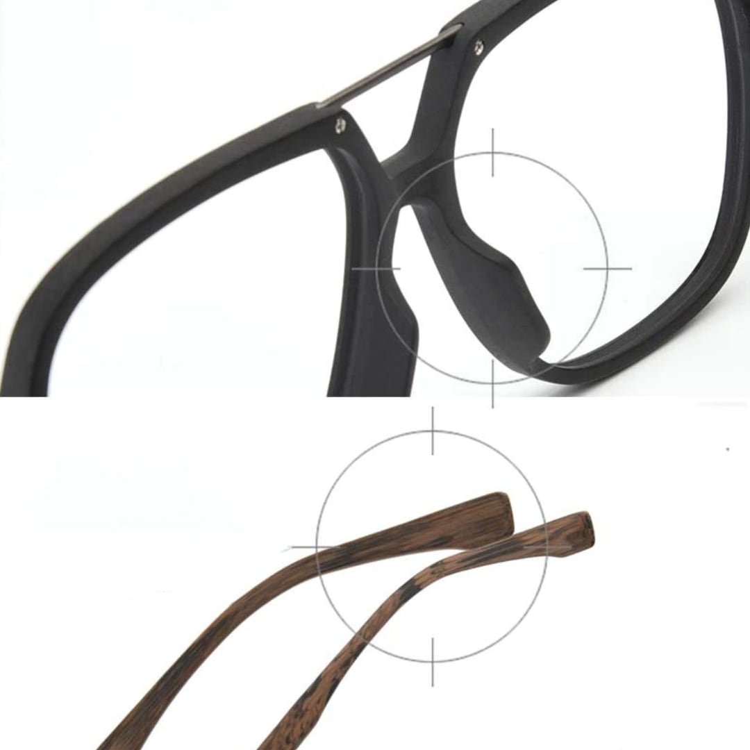 Fashionable Wood Oversized Square Glasses【BJ0512】