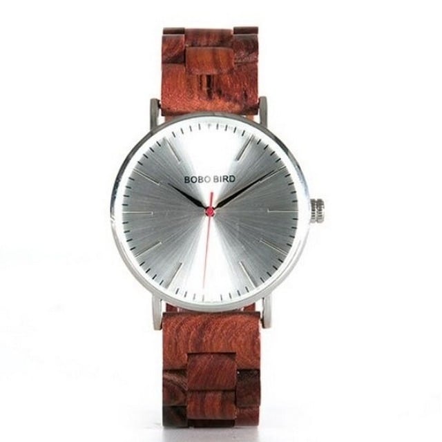 Wooden watch - Shilver Bright【BJ2172】