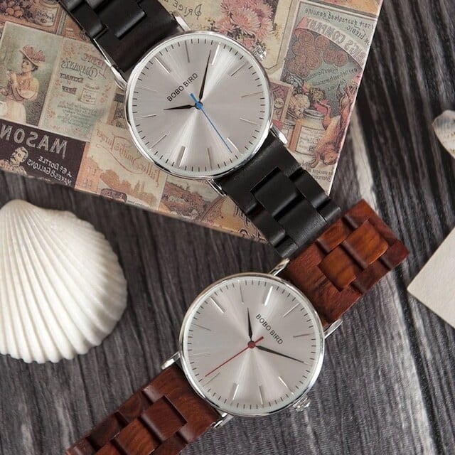 Wooden watch - Shilver Bright【BJ2172】