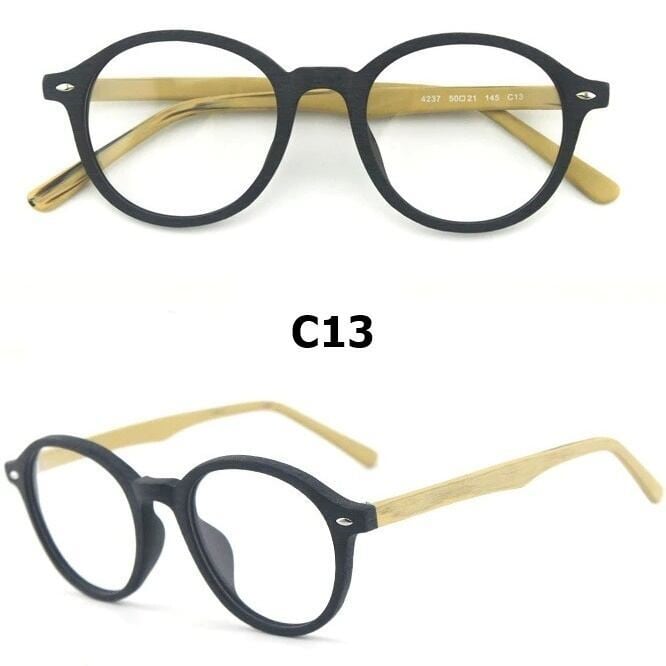 Wood grain glasses - Boston（木目のボストンメガネ）【BJ0129】