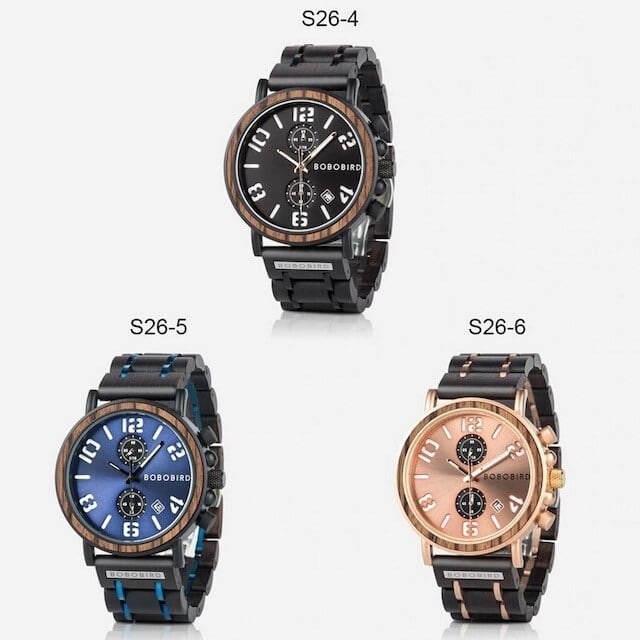 [3atm] Wooden watch - Crescent Diva【BJ2171】