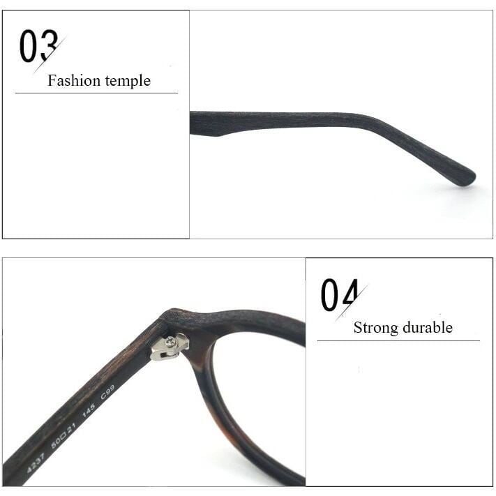 Wood grain glasses - Boston（木目のボストンメガネ）【BJ0129】