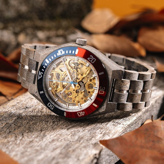 Wood And Steel Automatic Mechanical Watch【BJ0540】
