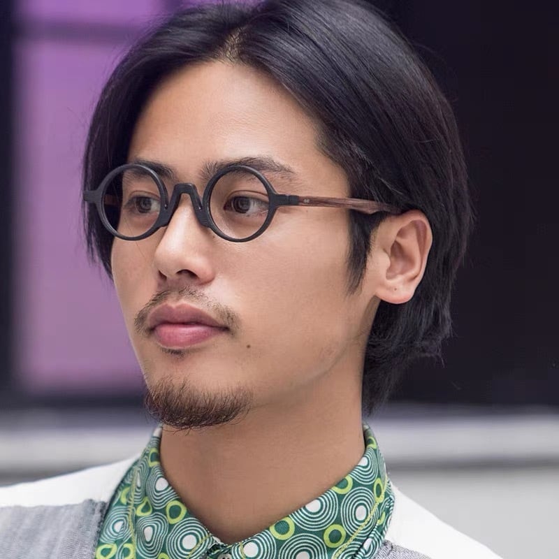 Wooden Round Frame Glasses【BJ0279】