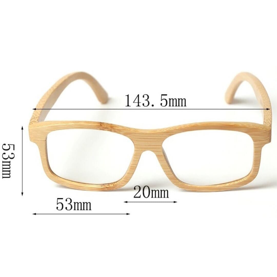 Bamboo glasses - Wellington（竹製のウェリントンメガネ）【BJ0162】