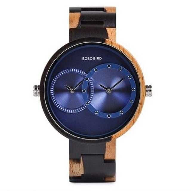 Wooden watch - Dual Twin Circles【BJ2143】