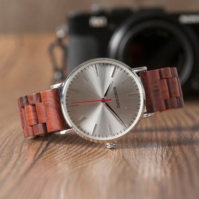 Wooden watch - Shilver Bright【BJ2172】