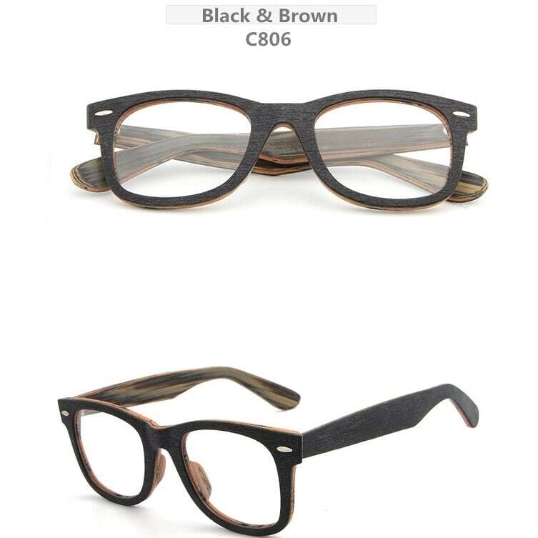 Wood grain glasses - Wellington（木目のウェリントンメガネ）【BJ0016】