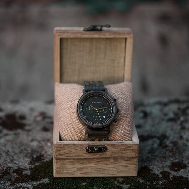 [3atm] Wooden watch - Dry Leaves【BJ2414】