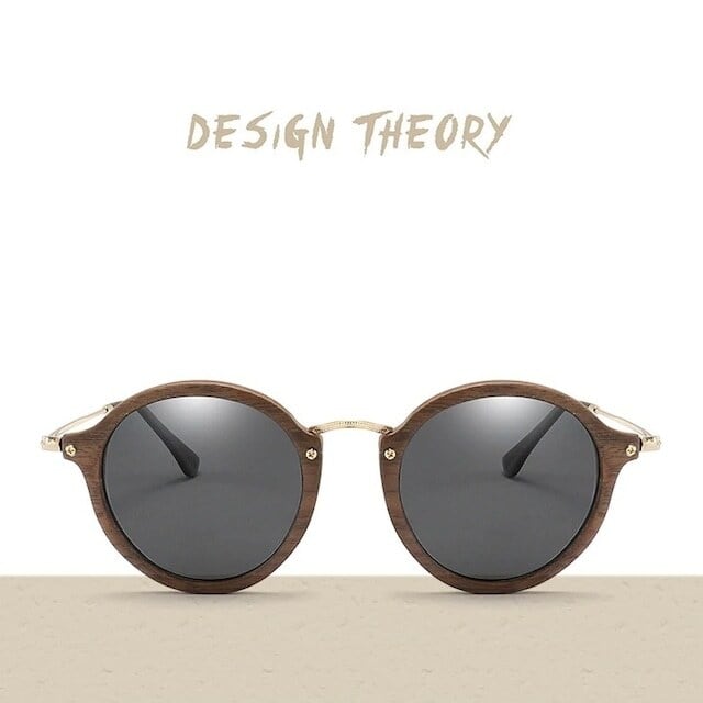 Wooden ring sunglasses - Metal Temple【BJ0193】