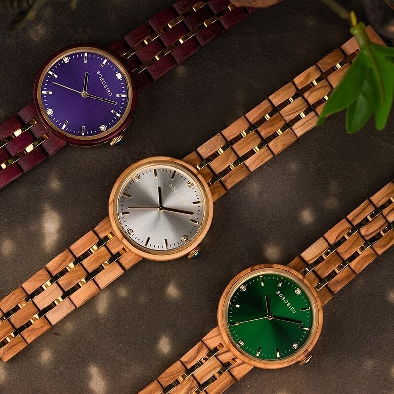 Elegant Wood Quartz Movement Watch【BJ0549】
