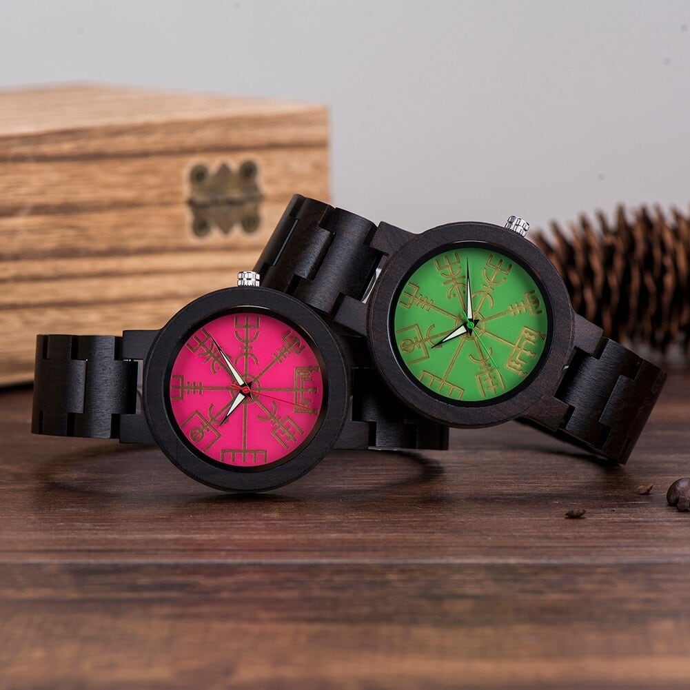 Vivid Color Wood Quartz Movement Watch【BJ0548】