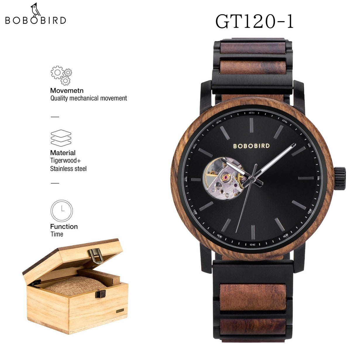 Simple Design Automatic Mechanical Watch【BJ0542】