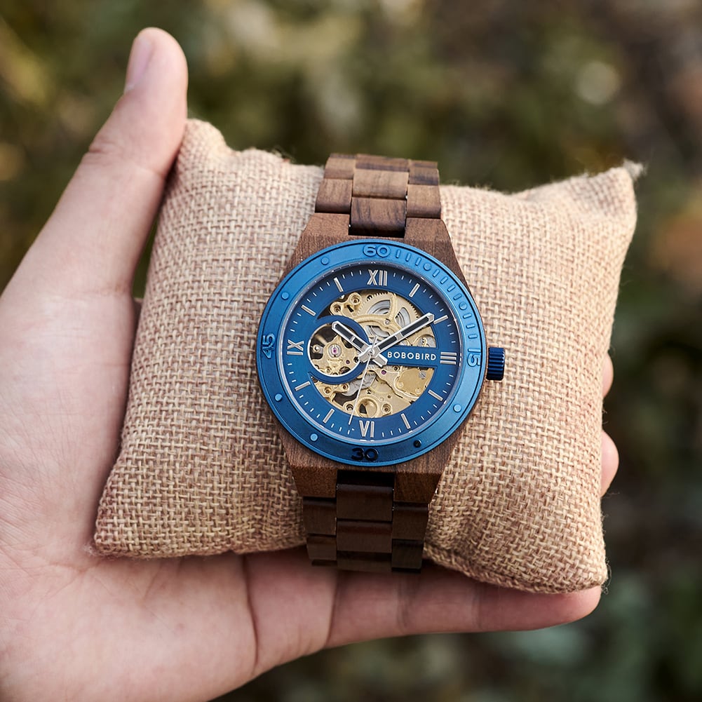 Wooden Hollow Automatic Mechanical Watch【BJ0546】