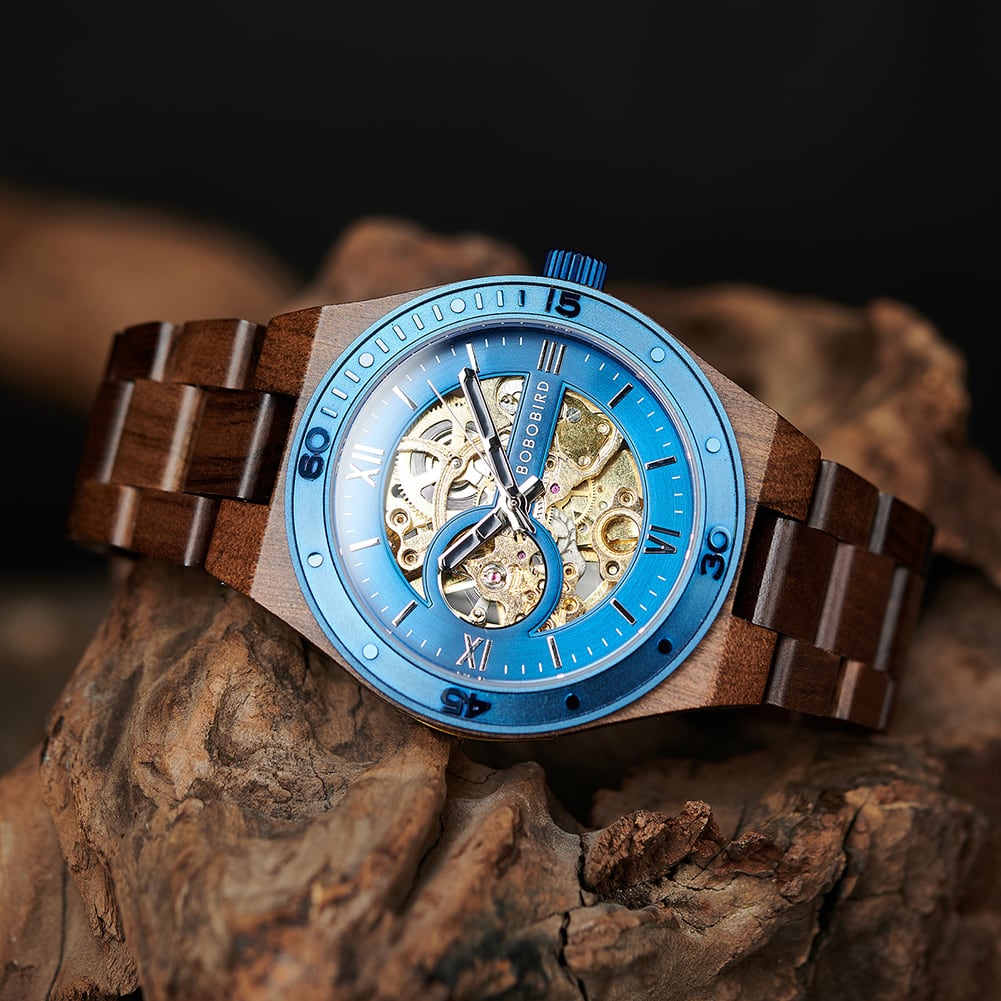 Wooden Hollow Automatic Mechanical Watch【BJ0546】