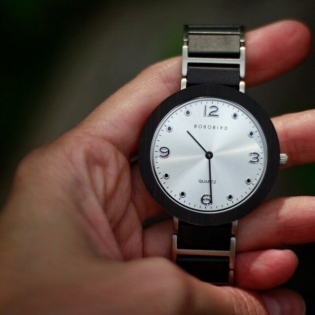 [3atm] Wooden watch - Ladder & Metal【BJ2430】