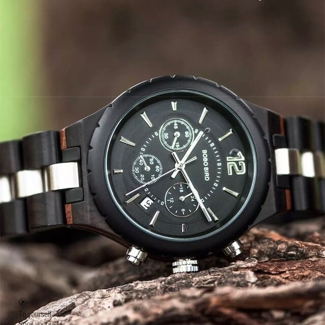 Wooden watch - Cryptograph Disk【BJ2147】