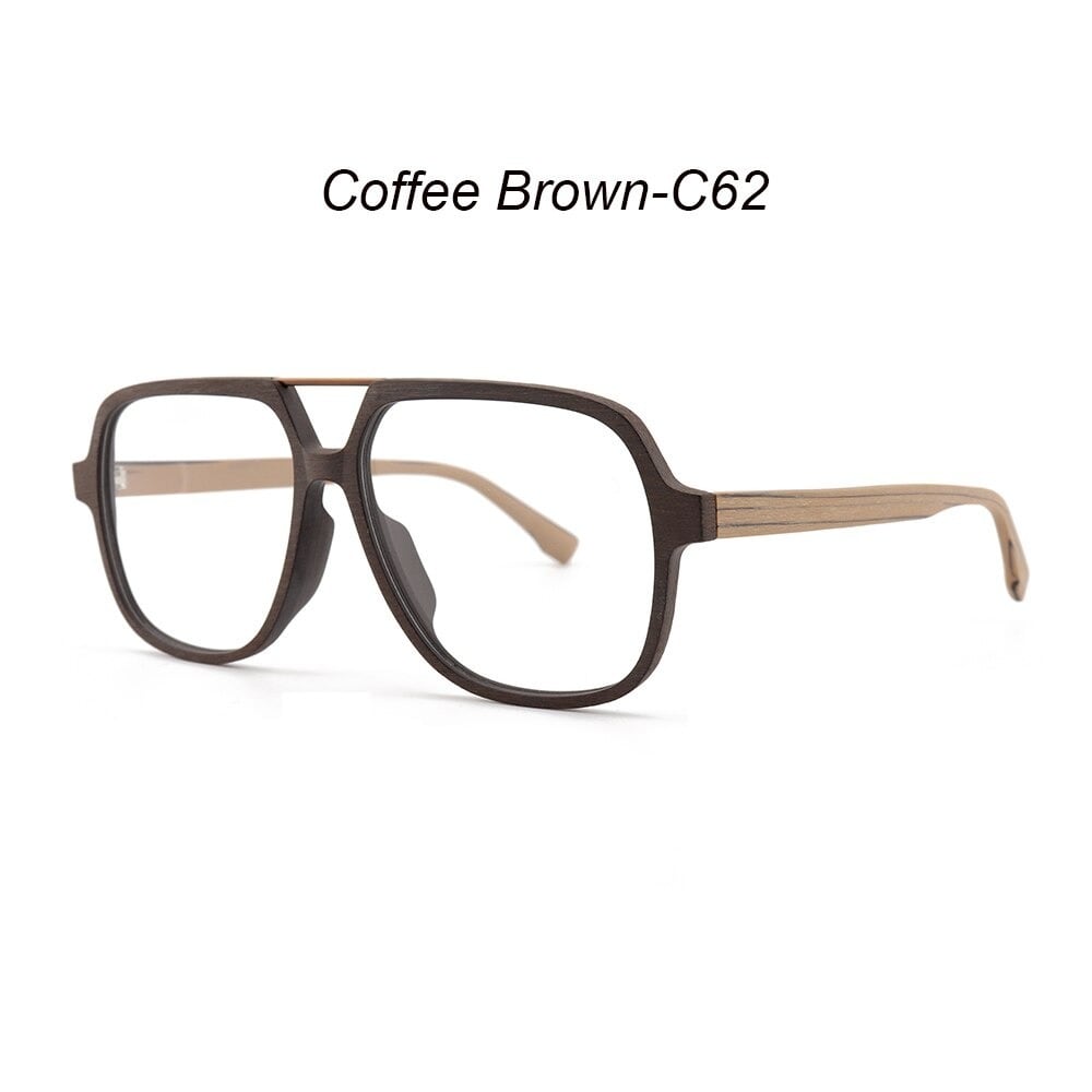 Fashionable Wood Oversized Square Glasses【BJ0512】