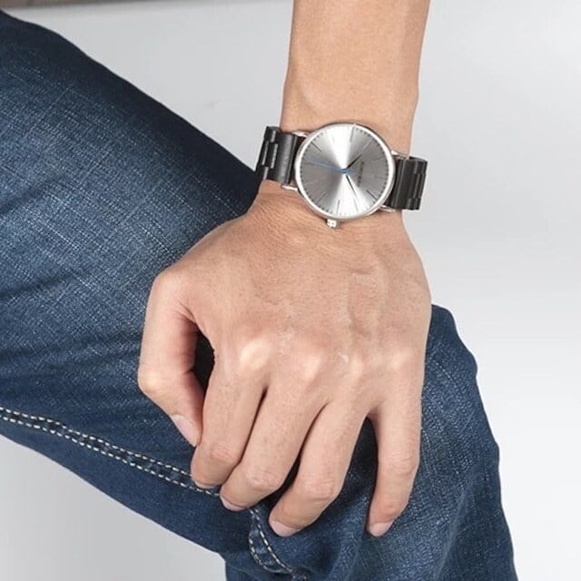 Wooden watch - Shilver Bright【BJ2172】