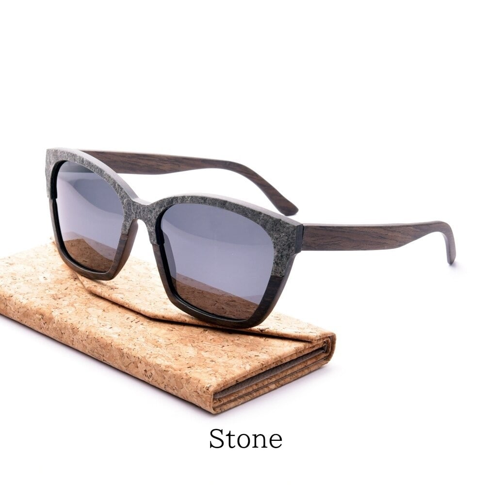 Two Materials Frame Wood Sunglasses【BJ0531】