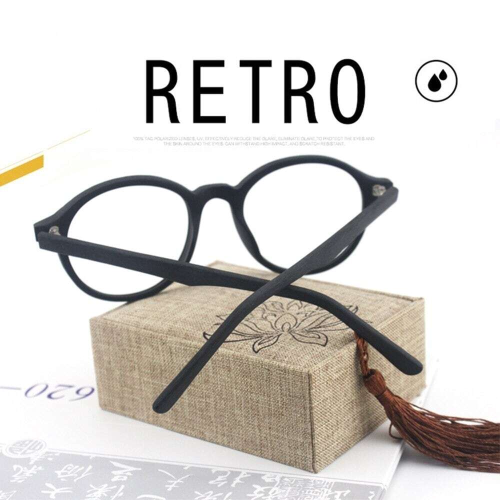 Wood grain glasses - Boston（木目のボストンメガネ）【BJ0129】